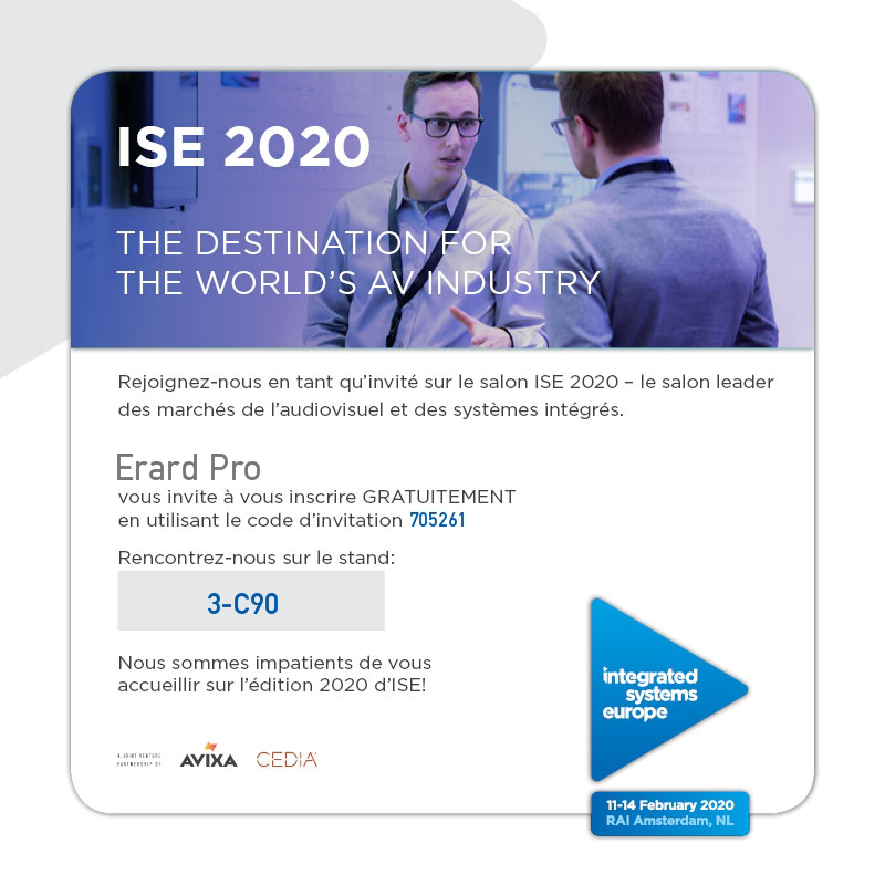 Invitation ERARD PRO pour ISE 2020
